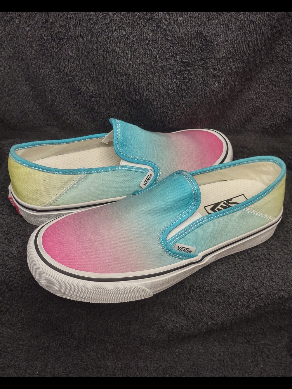 Vans Slip-On Ombre Pink/Blue/Yellow Casual Shoe